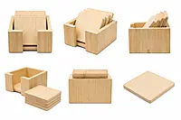 Wooden Coaster With Holder