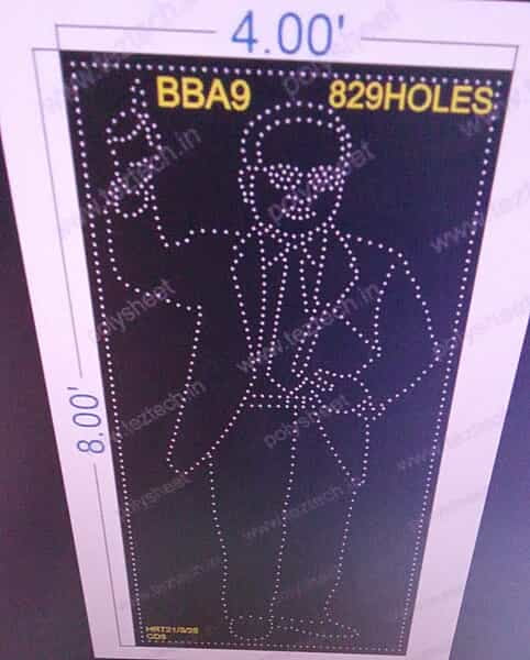 BBA9 BABA SAHEB AMBEDKAR8X4 FEET 829 HOLES