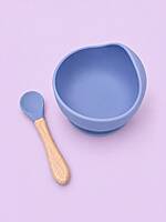 First Feed Silicone Bowl & Spoon Set – Assorted Colours First Feed Silicone Bowl & Spoon Set – Assorted Colours