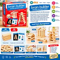 EKTA - Brain Builder Wooden Building Planks – Set 2