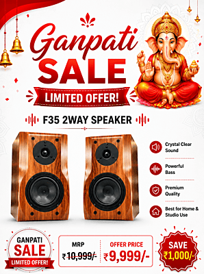 Sound King F-35 COATED PAPER CONE Bookshelf Speaker 20-100Watts 8OHMS MDF+PVC Box (Amplifier Needed) Sound King F-35 COATED PAPER CONE Bookshelf Speaker 20-100Watts 8OHMS MDF+PVC Box (Amplifier Needed)