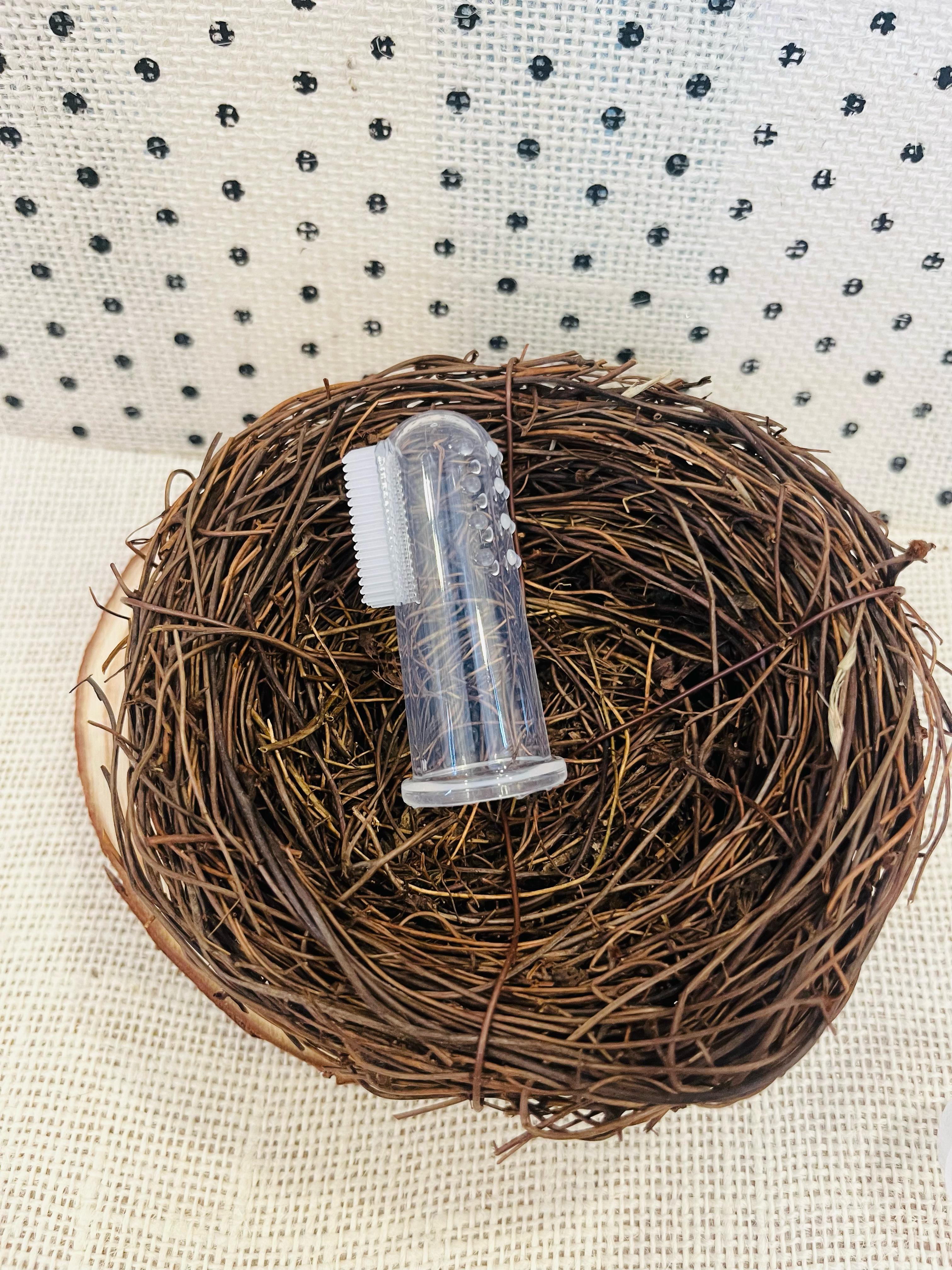 Baby Silicone Finger Brush - With Cotton Pouch- Pack of 1