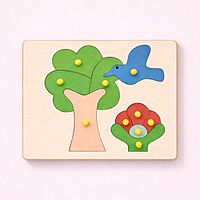 Wooden Nature Peg board Puzzle