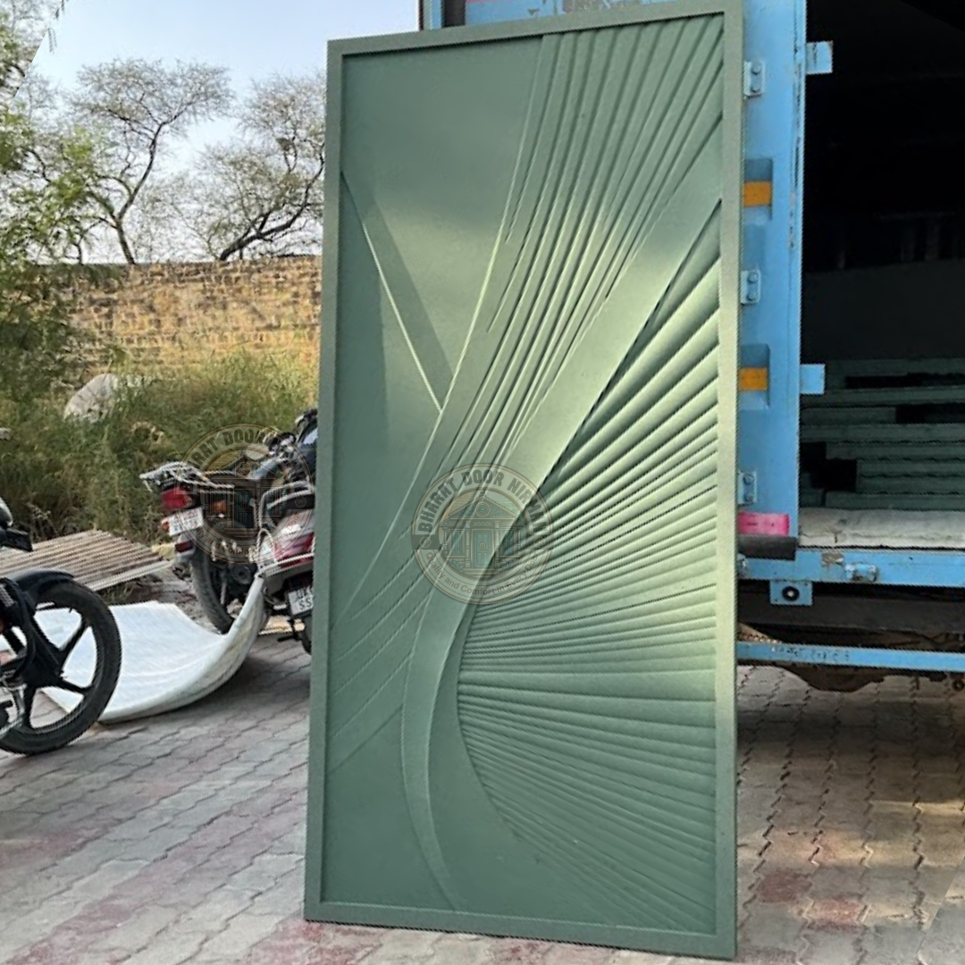 50mm HDHMR Wave Design Door – Gloss PU Finish with Frame (8x3 ft)