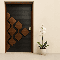 54mm HDHMR Veneer Designer Door with PU Gloss & WPC Frame (6x2.5)