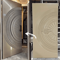 3D HDHMR Deco Painted Door with Intricate Circular Design – Premium Quality