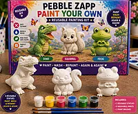 Reusable Dino T-Rex, Squirrel & Frog DIY Painting Kit