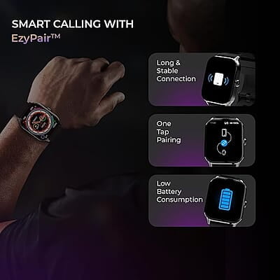beatXP Marv Super Smart Watch| 2.0" HD Display | Ezy Pair Bluetooth Calling | AI Voice Assitance | Upto 7 Day Battery | 200+ Watchfaces | 100+ Sports Modes | SpO2 | Sleep Monitoring