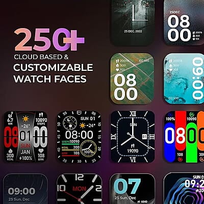 beatXP Marv Super Smart Watch| 2.0" HD Display | Ezy Pair Bluetooth Calling | AI Voice Assitance | Upto 7 Day Battery | 200+ Watchfaces | 100+ Sports Modes | SpO2 | Sleep Monitoring