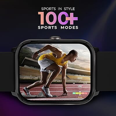 beatXP Marv Super Smart Watch| 2.0" HD Display | Ezy Pair Bluetooth Calling | AI Voice Assitance | Upto 7 Day Battery | 200+ Watchfaces | 100+ Sports Modes | SpO2 | Sleep Monitoring