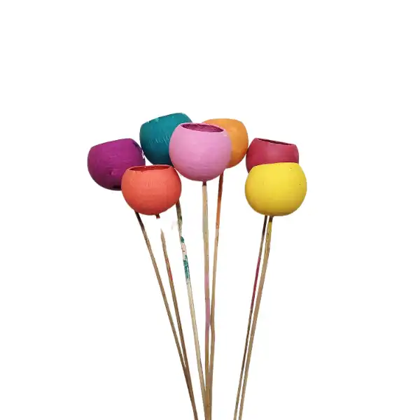Color Bell cup on stick for floral décor, potpourri, and crafts