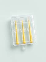 3pc Silicone Baby Toothbrush Set with Travel Case for 0-18 Months