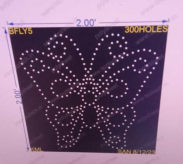 BFLY5 BUTTERFLY 2X2FT 300. HOLES