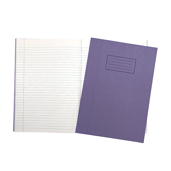 Janrax A4 Purple 80 Pages Feint and Ruled Exercise Book