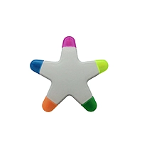 Starfish Design 5 in 1 Highlighter Pen — Yellow, Blue, Green, Orange, Pink