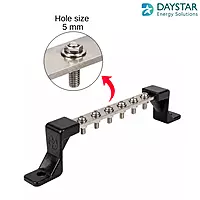 6 Hole Earth Bench / Terminal Strip | Stainless Steel Grounding Bar