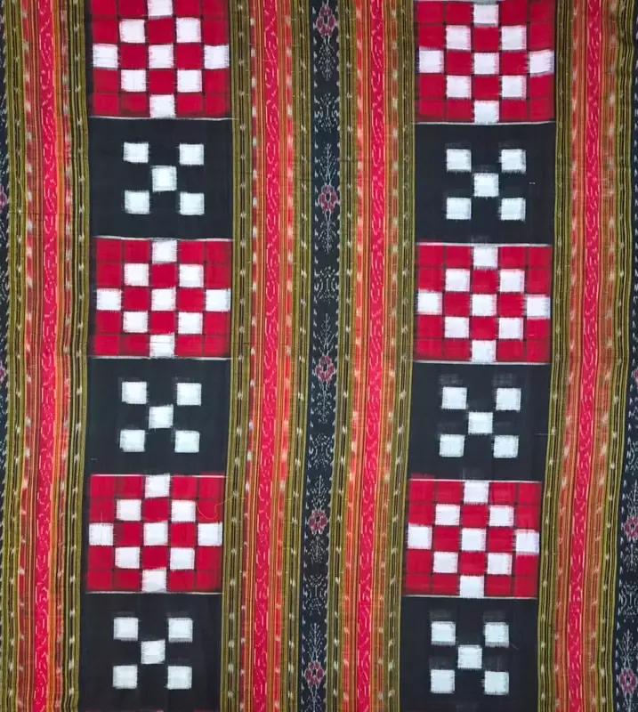 BICHITRAPURI FABRIC-RED-BLACK