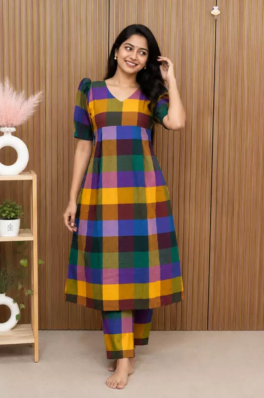 Madras Check Co-ord set