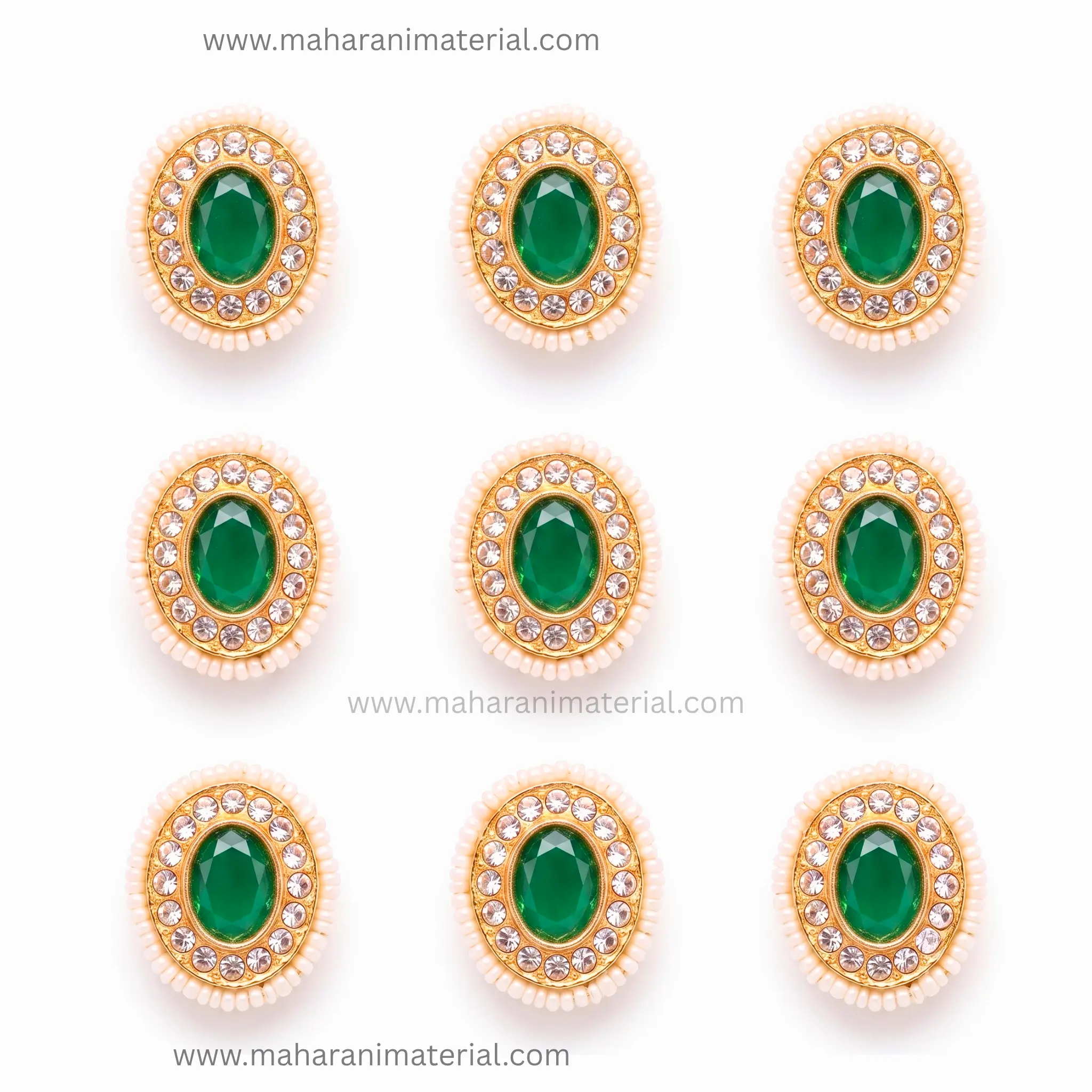 Kundan Moti Oval | Size Big