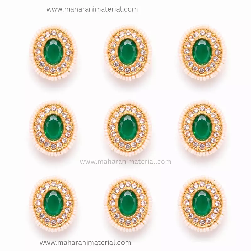 Kundan Moti Oval | Size Big