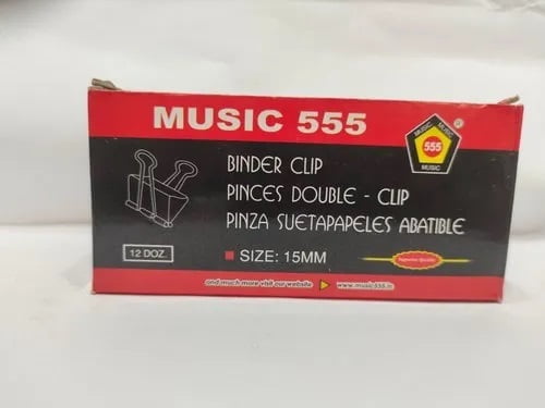 MUSIC 555 Black Binder Clip MUSIC 555 Black Binder Clip