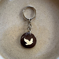 Coconut Shell Key Chain