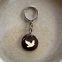 Coconut Shell Key Chain