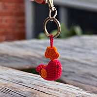 Crochet Bird Key Chain
