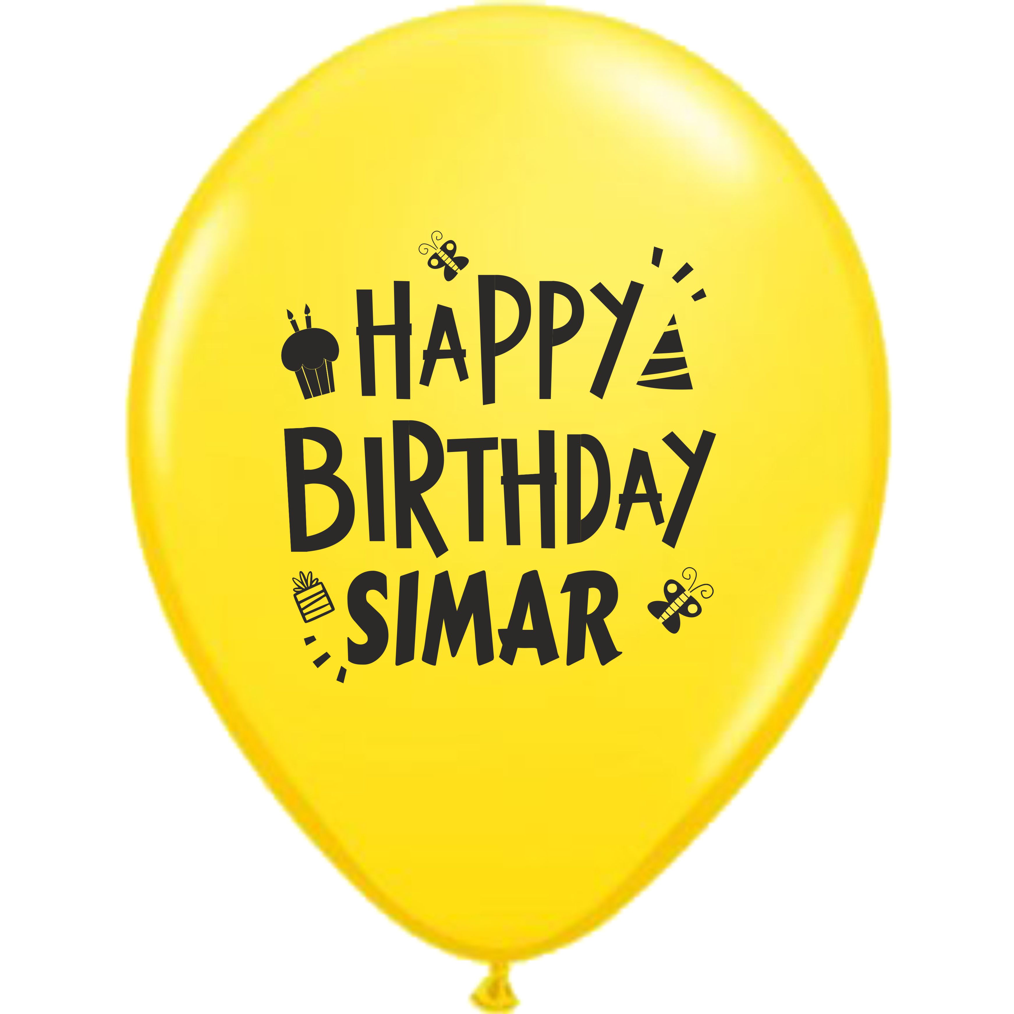 The Magic Balloons store - Personalized Name Printed Birthday Party Balloons with Birthday Boy/Girl Name( pack of 100)-Mulicolor