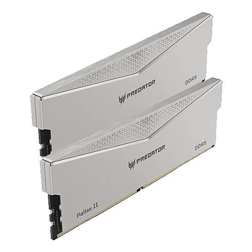 Acer Predator Pallas II Silver 64GB DDR5 RAM – 6000MHz | CL30 | 32GBx2