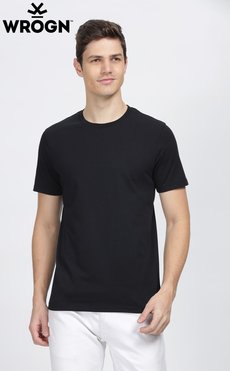 Wrongn Casual Round  Neck T- Shirt