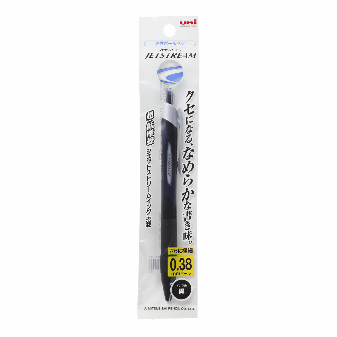 Mitsubishi Pencil | Ballpoint Pen | 0.38mm | Jetstream Standard | Poly Pack | SXN-150-38 1P | Black