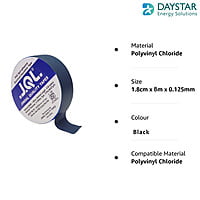 Jindal Quality Tape  PVC Electrical Insulation Tape-Colored Pack of 10 Pieces (Black, 10)