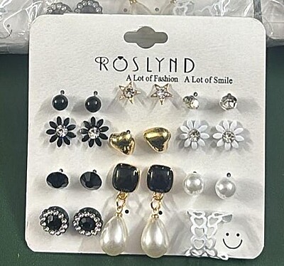 Fashion 10 Pairs Combo Latest Stylish Design Metal Earrings for Women Fashion 10 Pairs Combo Latest Stylish Design Metal Earrings for Women