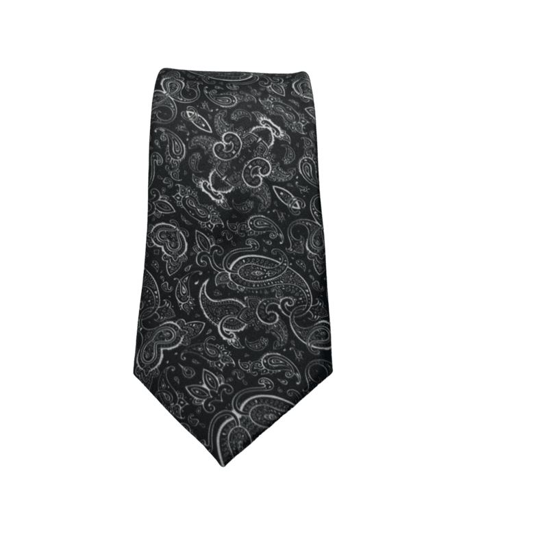 Black Paisley Necktie