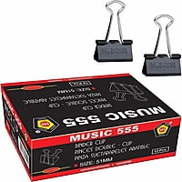 MUSIC 555 Black Binder Clip MUSIC 555 Black Binder Clip
