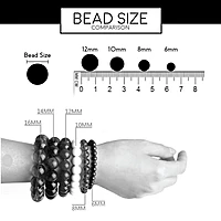 6MM Black Ebony Wood Karungali Mala for Neck & Wrist