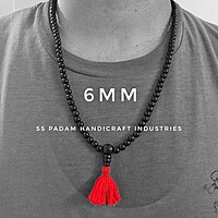 6MM Black Ebony Wood Karungali Mala 100% Original