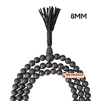 8MM Black Ebony Wood Karungali Mala Black Tassel