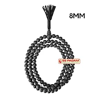 8MM Black Ebony Wood Karungali Mala Black Tassel