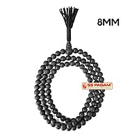 8MM Black Ebony Wood Karungali Mala Black Tassel