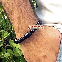 10MM Black Ebony Wood Karungali Bracelet 100% Original