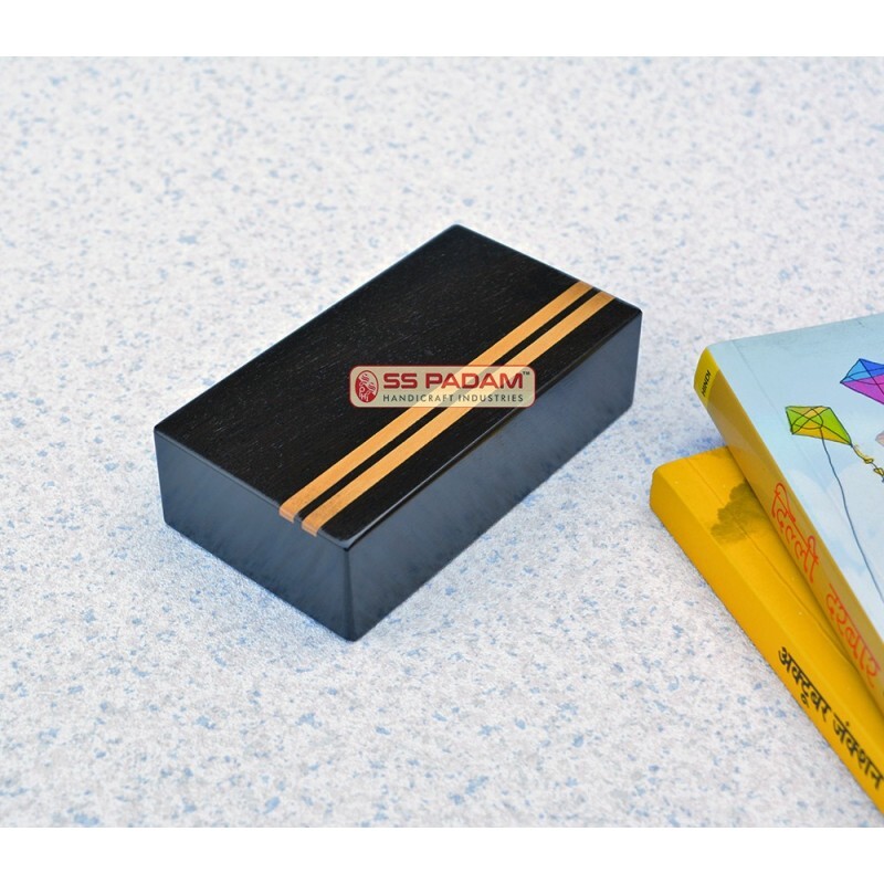 Black Ebony Wood Karungali Paperweight 4 Inch