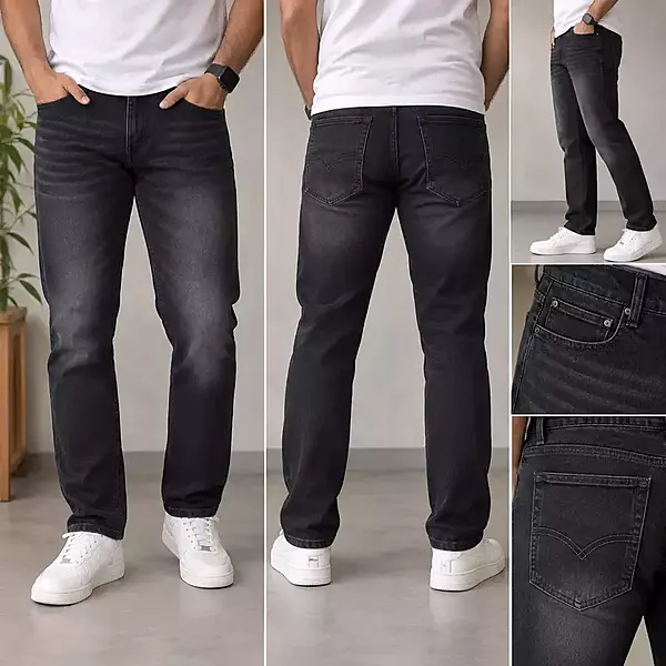 Men’s Charcoal Black Slim Fit Denim Jeans