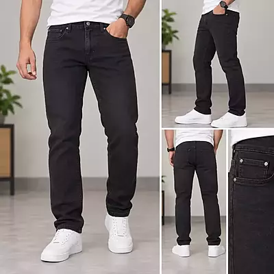 Men’s Black Slim Fit Casual Denim Jeans