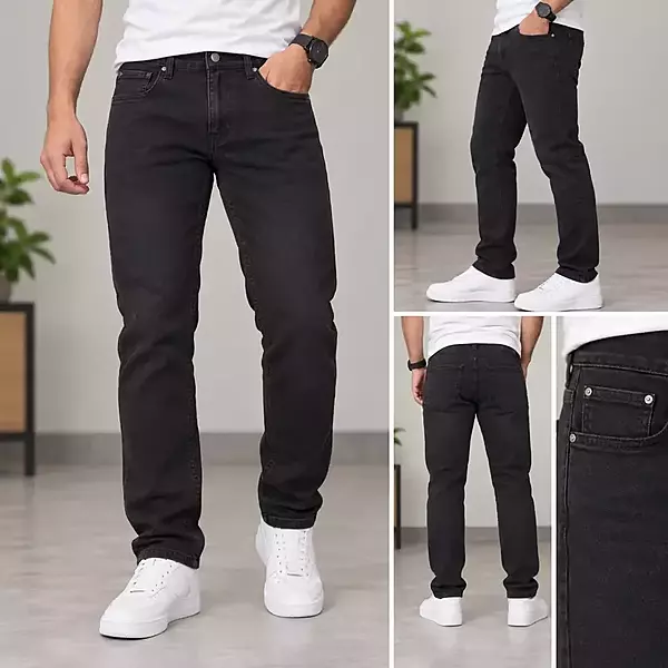 Men’s Black Slim Fit Casual Denim Jeans