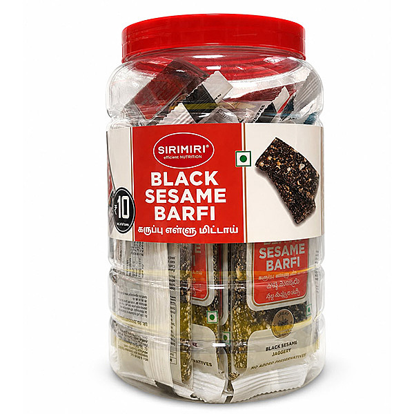 Black Sesame Barfi Rs 10 Per Piece (Jar of 30)