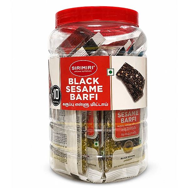 Black Sesame Barfi Rs 10 Per Piece (Jar of 30)