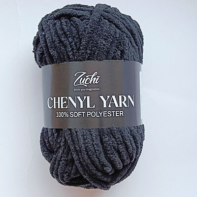 Zuchi Chenyl Yarn Black Zuchi Chenyl Yarn Black