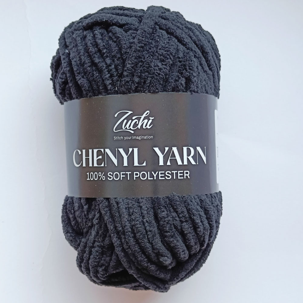 Zuchi Chenyl Yarn Black Zuchi Chenyl Yarn Black